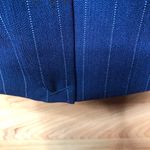 Laura Scott  Blue Lined Skirt w/white pin stripes Size 10 Petite Photo 6