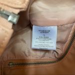 Caren Forbes Rosy Tan Vegan Leather Moto Jacket Size Large Photo 8