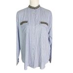 The Kooples NWT Striped Shirt with Beads and Jewels Blue Size 8 Photo 4