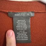 Matty M Women's Burnt Orange Cardigan Sweater Brown Size M Photo 1