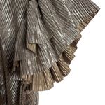 Shoshanna  Hera Plisse Metallic Pleated Short Sleeve V-Neck Maxi Dress Size 6 Photo 12