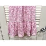 Lost + Wander  Pink Floral Ruffle Cap Sleeve Flowy Tiered Midi Dress Cottagecore S Photo 6