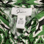 Japna  Dress Women Medium Green Tiered Retro Southwestern Rodeo Aztec Cowgirl Photo 7