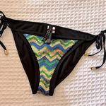 COOGI VINTAGE‎  chevron sequin bikini bottoms SIZE MEDIUM side tie Y2K Photo 0