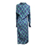 KITRI Lennox Blue Check Ruched Shirt Dress Size US 12 / UK 16 Photo 2