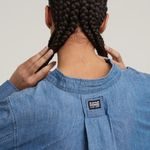 G-Star RAW Millery Denim Shirt Dress L NWT V-Neck Long Sleeve Photo 3