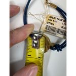 Ettika Smiley Face Blue Cord Bracelet Gold Tone Womens Jewelry Photo 6