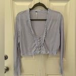 Free People Third Date Crop Top Long Sleeve Crochet Lace Size Small Photo 0