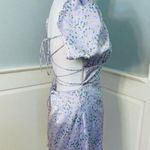 ZARA  Corset Back Puff Sleeve Satin Mini Dress Medium Photo 5