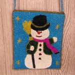 None Unbranded beaded snowman Christmas purse bag small cross body embellished bag Photo 6