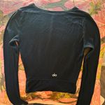 Alo Yoga  cover long sleeve top in black ribbed crop top Photo 5