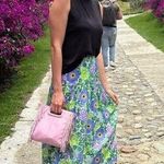 Maje Light Pink Smooth Leather Tassel Trimmed Magnetic Closure Clutch Bag Purse Photo 14