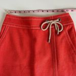 Ann Taylor  Chambray Coral Faux Wrap A-Line Skirt Size 0 Photo 2