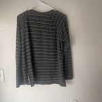 Nicole Miller New York Women's Size Medium Gray Striped Casual Jersey Knit Top Photo 4