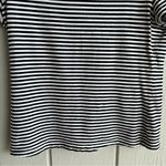 Kate Spade  Saturday Boat Neck Striped Short Sleeve T Shirt Black White Size M Photo 3