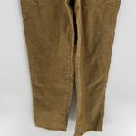 Aerie Werk & Play Brown Corduroy Bib Overalls Size Medium Raw Frayed Hem Casual Photo 4