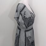 Almost Famous  Gray and Black Boho Top Size Large Smocked Boho Top Photo 1