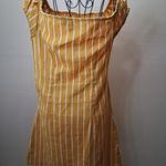 Derek Heart  Mustard Striped Off-Shoulder Mini Dress Photo 7