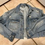 Free People Womens  Studded Denim Jacket Photo 0