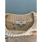 Anthropologie Fate distressed sweater size S cotton ombre tan turquoise crew Photo 3