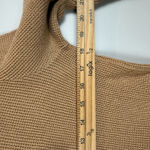 Ralph Lauren  LRL Sweater Womens Medium Tan Waffle Knit Cowl Neck Classic Cozy Photo 6