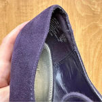 Fioni Faux Suede Eggplant Purple Peep Toe Heels, Women’s Size 7.5 Photo 6