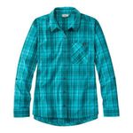 NWT L.L. Bean Women’s Eddy Plaid Button Down Shirt Top Longsleeve Blue Green M Size M Photo 0