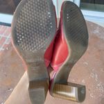 Aerosoles Y2k  what’s what Red leather mule heels with cutout detail sz 7 Photo 5