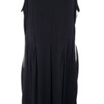 Vera Wang Simply Vera  Casual Sleeveless Drop Waist Midi Dress Black Size Medium Photo 0