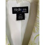 Style & Co  Womens Green Floral Linen Blazer Petite Size 14 Photo 1