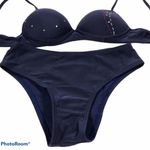 Brazilian Size Small Dark Blue Bikini Set. New With Tags Photo 0