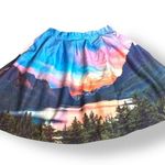 Modcloth  Hey Soul Vista Scenic Sunset Lake Pleated Skirt Medium A-Line Full Photo 9