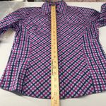 Façonnable  Shirt Womens XS Multicolor Checked Cotton Classic Preppy Button Up Photo 11