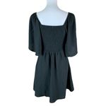 Dokotoo Black Tie Front Flutter Sleeve Mini Dress S Boho Cottagecore Festival Photo 3