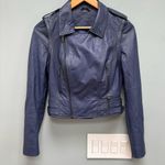 Leather Moto Jacket / Vest in Blue XS Photo 2