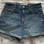 Garage Premium Ultra High Rise Y2K cuffed hem jean shorts siz 5 cotton dark blue Photo 11