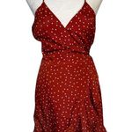 Lovers + Friends Gigi red & white star print wrap mini dress size S Photo 1