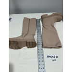 Womans Vivianly Size 7.5 Flesh Color Tall Chunky Heel Boots Pink Photo 1