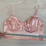 Adika Bustier Corset Like Crop Top Satin Silky Light Baby Pink Photo 6