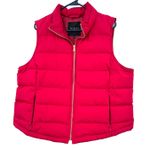 Talbots  Size XL Petites Vest Red Puffy‎ Down Insulated Winter Quilted Outerwear Photo 0