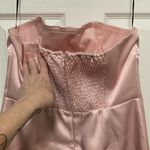 H&M Light Pink Satin Bandeau Strapless Mini Cocktail Dress Photo 10
