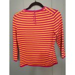 Banana Republic Silk Cashmere Striped 3/4 Sleeve Sweater Top Women's M Photo 1