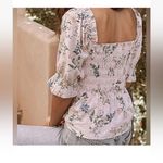 Saylor Clover Top Puff Sleeves Floral in Pink Sz XS Photo 1