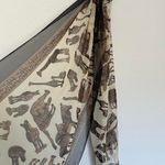 Animal Print Scarf Zoo Animal Printed Festival Art to wear‎ boho party Brown Photo 2