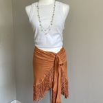 Cloud Ten Fringed Orange Wrap Skirt Size S Photo 1