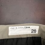 Rag and Bone Military Khaki Green Black Stripe Cuff Chino Pants Women’s Size 26 Photo 8