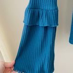 Altar'd State Ribbed Bell Sleeve Top Blue Sz XS Photo 3