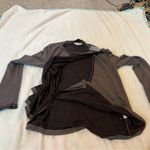 Mystree  Long Sleeve Wrap Drape Sweater Top Shirt Solid Gray Medium Casual Photo 10