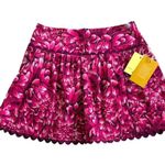 Kika Vargas X Target Skirt Pink Mum Floral Scalloped Edges Pockets Mini Size 8 Photo 11