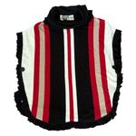Joseph A  Women's‎ XL Striped Turtleneck Poncho Sweater w/ Button Sleeves Photo 0